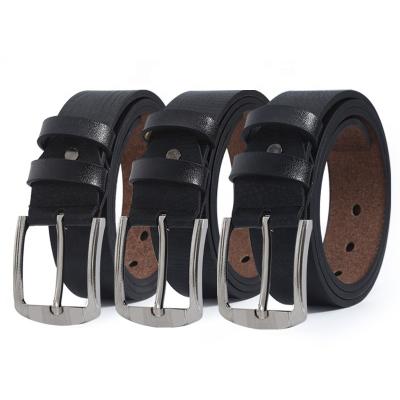 China Comfortable PU Belt Connection With Metal Pin Buckles Belt For Man Width Black Brown Camel Color for sale