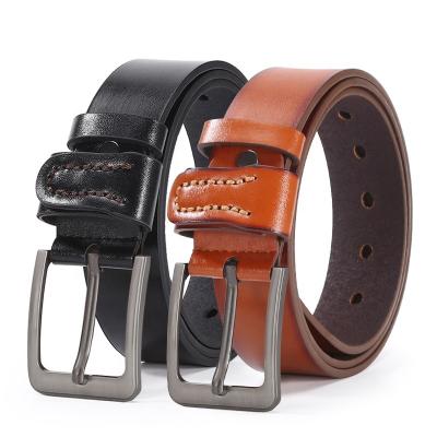 China Custom Made Pure Printing Leather Alloy Comfortable Wholesale Printing PIn Buckle Belts Logo Mens Leather Belt Male for sale