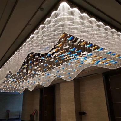 China Modern Hotel Lobby Decorative Modern Crystal Project Decoration Large Customized Chandelier for sale