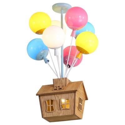 China New Design Kindergarten Kindergarten Nursery Center Balloon Hut Pendant Funny Outdoor Mounted Light Children's Bedroom Balloons House Ceiling Lamp for sale