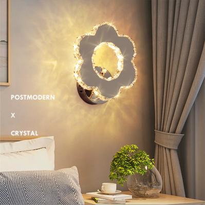 China Amazon Hot Sale Modern Living Room Home Indoor Crystal Led Wall Light Lamps for sale