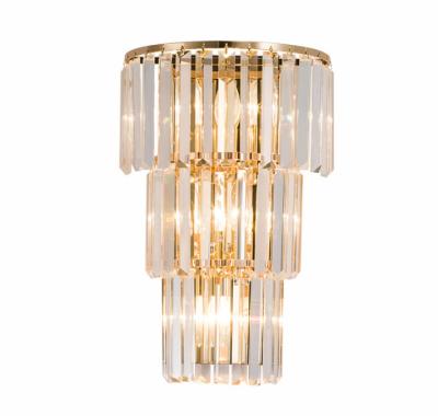 China China factory low price modern luxury crystal decorative metal wall lamp for sale