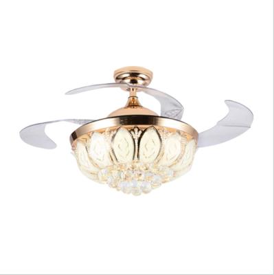 China Modern Super Affordable Ceiling Fan Frequency Conversion Chandelier Ceiling Fan Light With Led Light 42 Inch Bright for sale