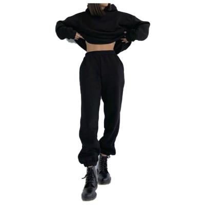 China Winter Women Anti-pilling Joggers Set Comfortable Cotton Oversized Women's Hoodie Set Women Jogging Pants Ladies Multicolor Sports Tracksuit for sale