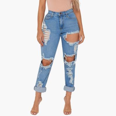 China Various Good Quality Sustainable Promotional Fashion Plus Size Womens Jeans Womens Ripped Denim Jeans Womens Jeans for sale