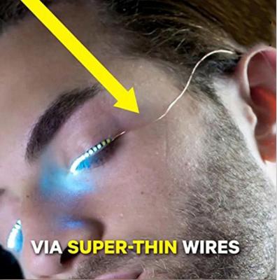 China Brand New Flexible Fiber Card LED Interactive Light Eyelashes For Club Halloween Masquerade for sale