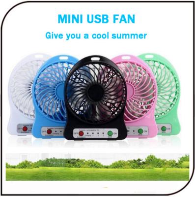 China Travel Portable Colorful Handy Super Mute Power Battery Usb Rechargeable Fan Small Mini for sale