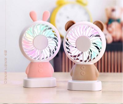 China powerRabbit portable handheld plastic fan battery air fan usb rechargeable rechargeable fan small mini for sale