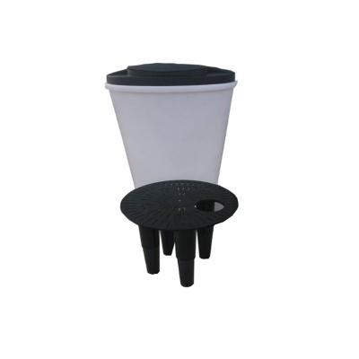 China Filter / Soften Water Conical Shape White Color Brine Salt Tank In 100L for sale