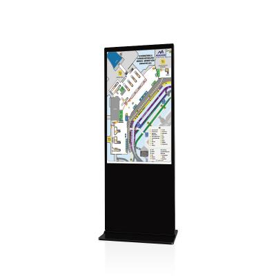 China Indoor 32 43 49 55 Inch Indoor Floor Standing LCD Advertising Kiosk Interactive Totem Vertical Digital Signage Display for sale