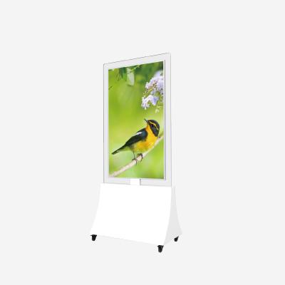 China 55 Inch OEM 43 Double Screens Hanging Floor Standing LCD Screen Digital Signage 32