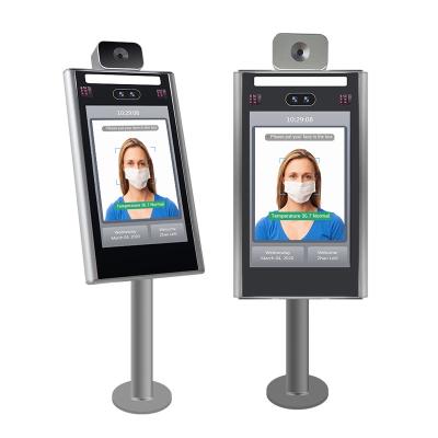 China Built-in Darkroom Temperature Detection AI Face Scan Face Recognition Face Recognition Door Access System for sale