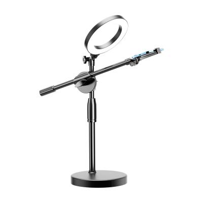 China Mobile Phone Adjustable Stand Holder Selfie Ring Light Stand Mobile Phone Live Desktop Stand For Video Unboxing Shooting Still Life Shooting for sale