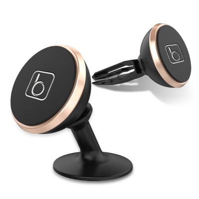 China 360 Degree Rotation Air Vent Car Mobile Phone Holder Adjustable High Quality Strong Magnetic Car Phone Holder Mini 360 Magnetic Flexible for sale