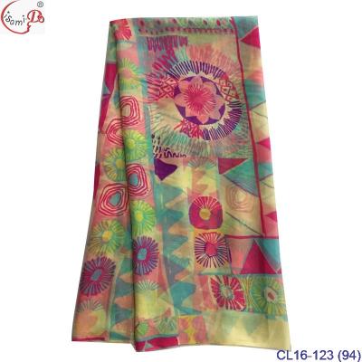 China Simple Fashion Printed Silk Fabric Available 5 Yards / Lots 100% Silks For Summer Dress for sale