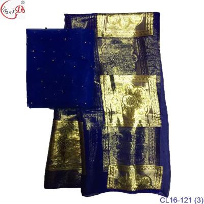 China Simple European Style Wave Gold Silk Fabric 2021 Beautiful Pattern Printed Silk Fabric For Women Dress for sale