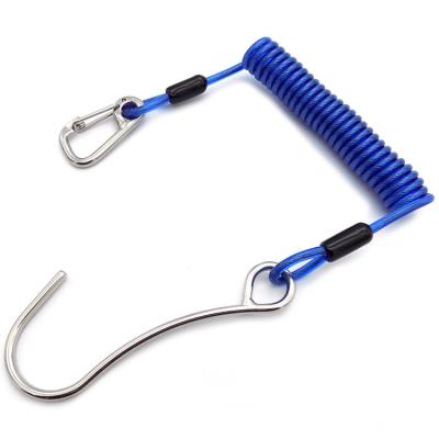 China Eco-friendly Dive Spring Operation Anti-lost and Shrinkable Underwater Rope Drop Camera Lanyard for sale