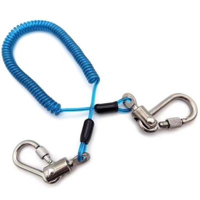 China Eco-friendly supply spring diving tools to prevent the loss of expansion diving lanyard for sale