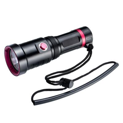 China New Outdoor Waterproof High Power LED Rescue Lighting Professional Waterproof Diving Flashlight for sale