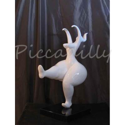 China China Top Selling Abstract Famous Modern Fiberglass Fat Lady Dancing Statue for sale