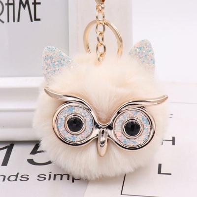 China Indoor. New 09key Faux Fur Alloy Faux Fur Chain Cute Cute Plush Pendant Colorful Cute Toy Outdoor.Beach Sandals Slippers Spring Key Chain For Girls for sale