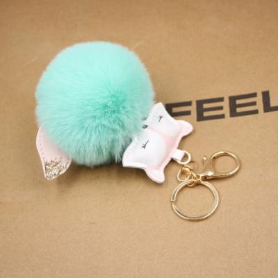 China Indoor. Outdoor.Beach Sandals Slippers Fashion Soft Touch Bulk Hairball Cute Bag Multicolor Key Chain Pendant Keychains for sale