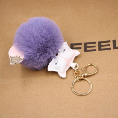 China Indoor. Outdoor.Beach sandals slippers feel soft and easy to deform lovers fox fur key chain easy to clean and wear key chain accessories for sale