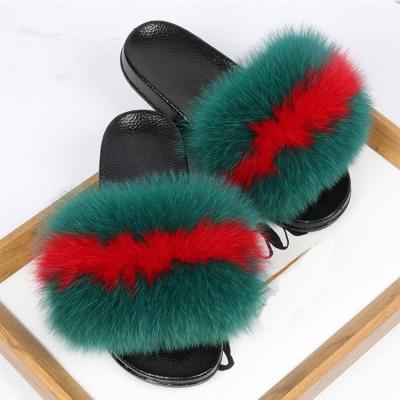 China Cushioning Fashione Eco-friendly Outdoor Fluffy Strap Slippers-3 China factories cheap wholesale fluffy women's slippers for sale