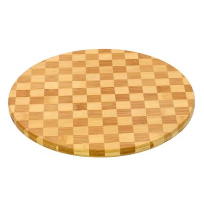 China Viable Original Bamboo Cutter Serving Board 3 Piece Set Round Shaped Cutting Plate Pizza Designed Tray for sale