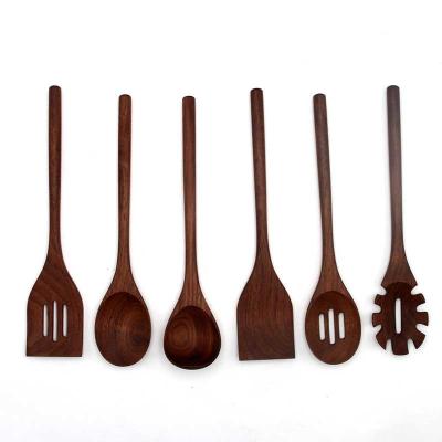 China Sustainable Wholesale 9 Piece Set Used Accessories Home Versatile Chef Cookware Tools Wooden Cooking Kitchen Utensils for sale