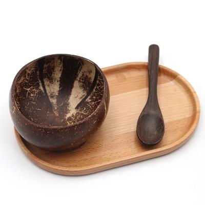 China Stocked High Quality Wood Bowls Supplier Handmade Nutrual Shell Coconut Bowl for sale