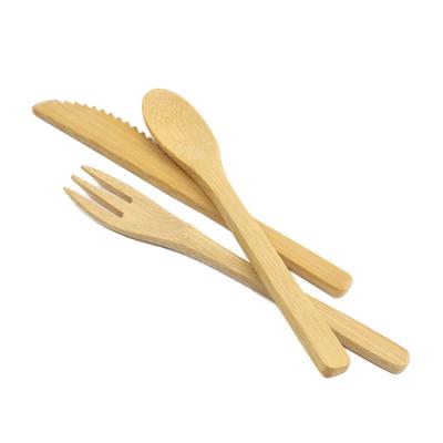 China Good Quality Disposable Bamboo Knife Spoon And Fork Disposable Set for sale