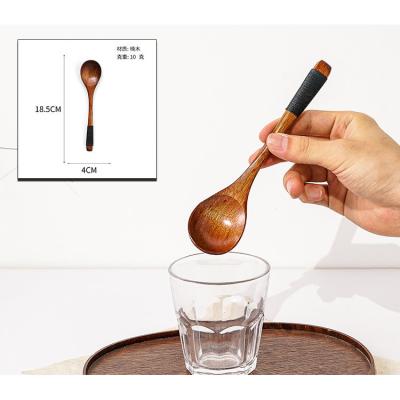 China Viable Good Quality Korean Nanmu Phoebe For Sale Wooden Dessert Spoons for sale