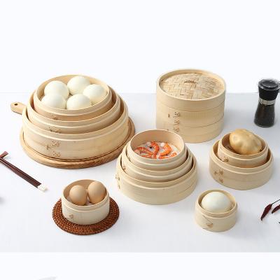 China Amazon Sustainable Hot Selling Bamboo Food Steamer for Home and Breakfast Shop, Chinese Bamboo Steamer Set for sale