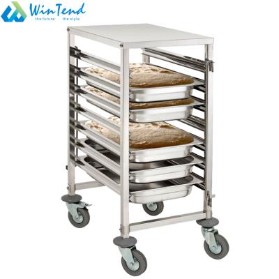 China Mobile Hotel Stainless Steel Stand Food Cart Cart With Worktable for sale