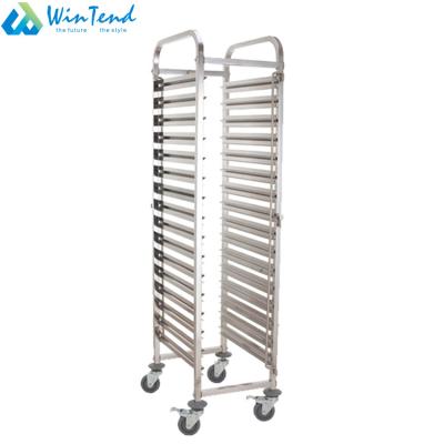 China Single Side Hotel Stainless Steel Higher Bakery Cooking Rack Trolley for sale