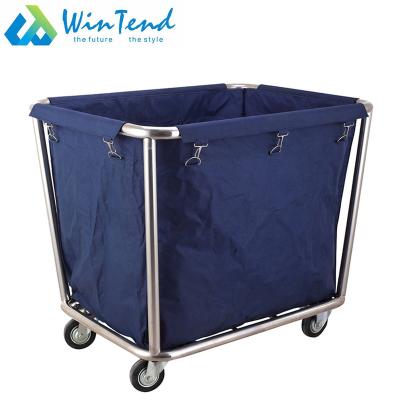 China Heavy Duty Hospital Hotel And Hotel Laundry Housekeeping Trolley Trolley For Room Cleaning for sale