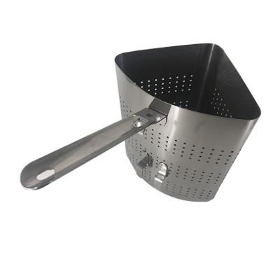 China Easily Cleaned Stainless Steel Pasta Cooking Strainer Filter With Hanging Hook And Hole for sale