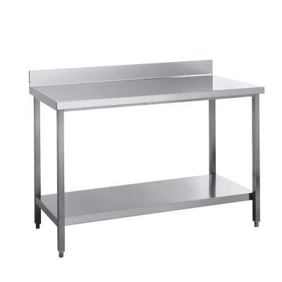 China Kitchens Hotel Equipment Kitchen Stainless Steel Work Table With Backsplash for sale