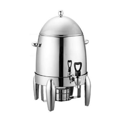 China Kitchen large capacity stainless steel commercial coffee urn for heating with fuel holder for sale