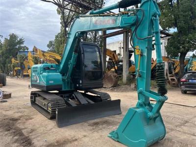 China Gebraucht Kobelco SK75 Bagger Kobelco 7 Tonnen Bagger mit ISUZU-Motor zu verkaufen