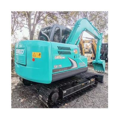 China Hoge betrouwbaarheid Gebruikte Kobelco SK75 graafmachine 7 ton tweedehands mini-graver Te koop