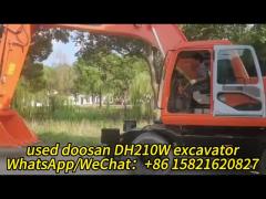 Easy Maintenance DH210 Wheeled Used Doosan Excavator 21 Ton Digger