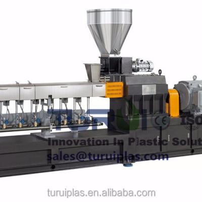 Китай NEWEST PET & PA & ABS TURUI PET ABS Bottles Plastic Recycling Pelletizer Machine Twin Extruder продается