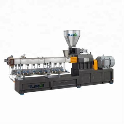 Китай TURUI SHJ65 Plastic PA and ABS PET & PET Flakes Granulator Double Screw Extruder Recycling Pelletizer with Parallel Twin Screw for PET Bottles продается