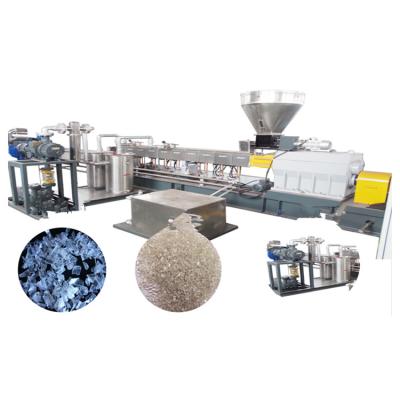 China PP And Calcium Carbonate Double Screw Extruder Granulator For White Masterbatch Pigment for sale