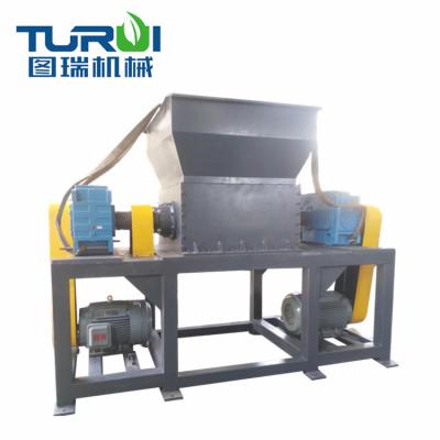 China Factory TURUI Wood Metal Double Axle Plastic Shredder For Waste Tire for sale