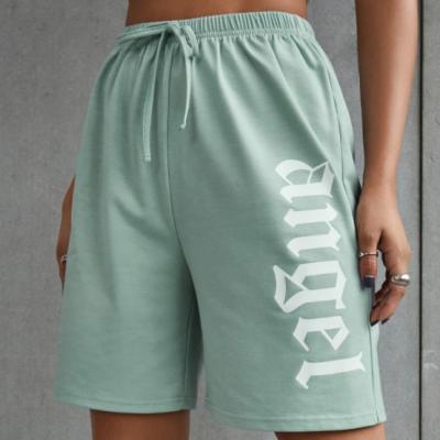 China Wholesale New Custom Copy Logo Designer Anti-wrinkle Jogging Track Cotton Shear Women Sweat Shorts for sale