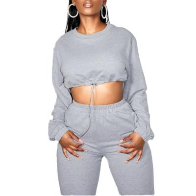 China 2021 Polyester Oversized Women's Fleece Cargo Breathable Basics Design Your Own Custom Sellers Set With Logo White Tracksuits for sale