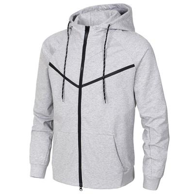 China Wholesale 2 Piece Fashion Brand Sport Wear Tracksuit Reflective Fitted Sweatshirts Men's Breathable Hoodies for sale